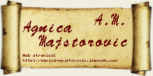Agnica Majstorović vizit kartica